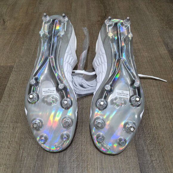 Under Armour Soccer Cleats White Chrome Studs Men’s US 12.5 / UK 11.5 / EU 47 NW - Picture 6 of 9